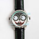 Russian Konstantin Chaykin Joker Replica Watch White Dial Green Stich Leather